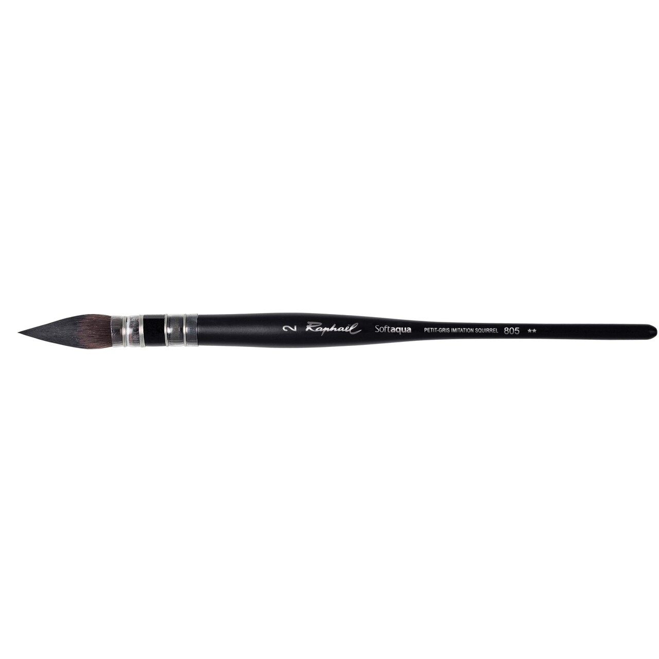Raphael SoftAqua Synthetic Squirrel Watercolor Brush, Quill, 2